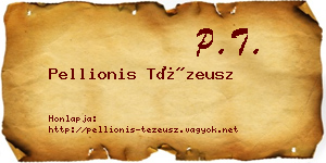 Pellionis Tézeusz névjegykártya
